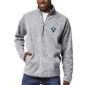 Men's League Collegiate Wear Heather Gray UNC Wilmington Seahawks Saranac Raglan Quarter-Zip Jacket