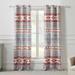 Kiva Western Boho Curtain Panels, Set Of 2 With Tiebacks by Greenland Home Fashions in Stone