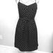 J. Crew Dresses | J Crew Spaghetti Strap Polka Dot Dress Size 10 Euc | Color: Black/White | Size: 10