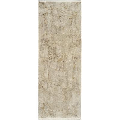 Läufer OCI DIE TEPPICHMARKE "BESTSELLER CAVA", beige (beige, goldfarben), B:80cm H:8mm L:250cm, Viskose, Teppiche, Fransenteppich, Glanz Viskose, mit Fransen, Wohnzimmer Image