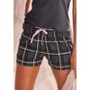 Pyjamashorts S.OLIVER, Damen, Gr. 40/42, N-Gr, rot (bordeaux, kariert), Single Jersey, Obermaterial: 50% Baumwolle, 50% Viskose, kariert, feminin, Basic kurz, Hosen, im Allover-Druck