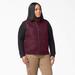 Dickies Women's Plus Quilted Vest - Burgundy Size 1X (FEW800)