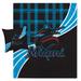 Miami Marlins Plaid Wave Lightweight Blanket & Pillow Combo Set