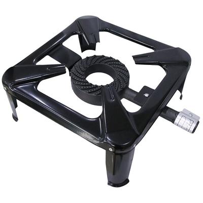 Melko Hockerkocher Gasbrenner 4 Bein 10,5KW Stahl Gaskocher Gasherdplatte Campingkocher Gusseisen Image