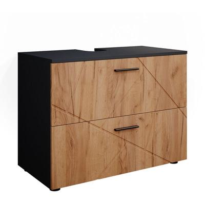 Vicco - Waschbeckenunterschrank Irma, Goldkraft Eiche/Anthrazit, 80 x 58.6 cm Image