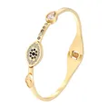 Bracelets en cristal plaqué or pour femmes beau bracelet en acier inoxydable ouvert au printemps