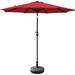 9 ft. Patio Table Market Umbrella with Round Bronze Free Standing Base