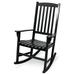 Monstay Outdoor Wooden Porch Rocking Chair Black Color Weather Resistant Finish