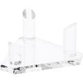 Plymor Clear Acrylic Beveled Triangular Display Base with 3 Display Prongs for Geode Mineral or Crystal Cluster 5 W x 4.25 D x 2.25 H Pack of 2