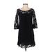 Muse Casual Dress - A-Line: Black Solid Dresses - Women's Size 2