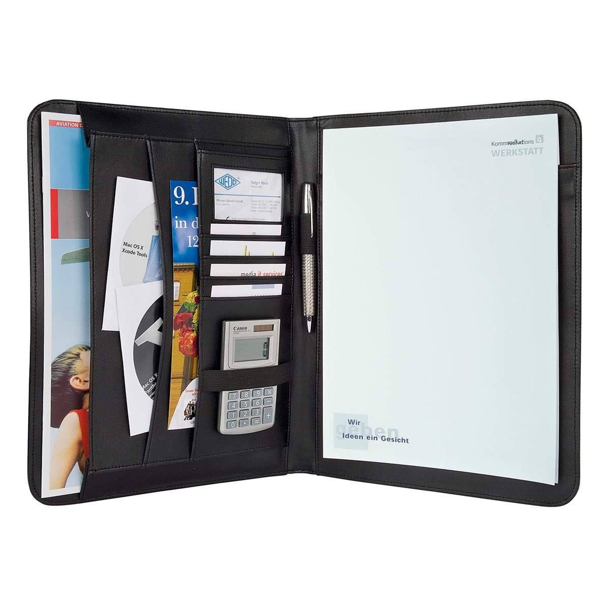 WEDO 58 5401 Schreibmappe Elegance A4 Kunstleder/Nylon schwarz Image