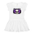 Inktastic Halloween Spooky Day of the Dead Skull in Purple Girls Toddler Dress