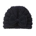 TAIAOJING Baby Nylon Big Bow Turban Hats Toddler Baby Boys Girls Knitted Cap Beaniess Solid Cotton Bowknot Elastics Turban Hat