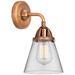 Nouveau 2 Cone 6" LED Sconce - Copper Finish - Clear Shade