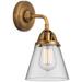 Nouveau 2 Cone 6" LED Sconce - Brass Finish - Clear Shade