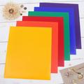 Threadart Rainbow Colors 10 x 12 Heat Transfer Vinyl Precut Sheets | Bundle Pack Solid Colors | Includes Blue Orange Green Purple Red & Yellow Sheets | Compatible with Cricut and Cameo