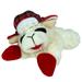 Lamb Chop Dog Toy with Trapper Hat, Small, Cream / Red