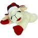 Lamb Chop Dog Toy with Trapper Hat, Medium, Cream / Red