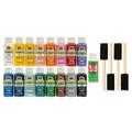 Apple Barrel Outdoor Acrylic Craft Paint Set 21 Piece Set Including 4 Foam Paint Brushes 1 Mod Podge Outdoor Sealer and 16 Apple Barrel Multi-Surface Paints