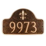 Montague Metal Products Inc. Petite 1-Line Wall Address Plaque | 4.75 H x 8 W x 0.32 D in | Wayfair PCS-0061P1-W-BS