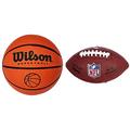 Wilson Mic Basketballball & American Football, NFL Team Mini Micro, Freizeitspieler und Sammler, Gummi, F1637, Größe Mini, Braun