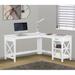 Saint Birch L-Shape Desk Wood in White | 29.53 H x 59 W x 59 D in | Wayfair SBHN1492LDWH