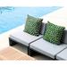 Everly Quinn Indoor/Outdoor Animal Print Square Throw Cushion Polyester/Polyfill blend in Green | 15 H x 15 W x 4.3 D in | Wayfair