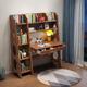 Harriet Bee Kid"s Desk Solid Wood Kid"s Table w/ Shelves Wood in Brown | 53.1 H x 15.7 W x 19.5 D in | Wayfair B35683B06D634F659E0D81BF11F70637