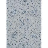 The Rug Decor TRD6380B58 5 x 8 in. Floral Hand Tufted Ice Area Rug Blue & Silver