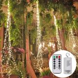 Gadvery LED Waterfall Vine String Lights Hanging Twinkle Fairy Lights with Battery Operated Remote Timer