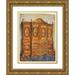 Edwin Foley 15x18 Gold Ornate Wood Frame and Double Matted Museum Art Print Titled - Satinwood Wardrobe Inlaid with Tulipwood Harewood Holly Ebony Mahogany and Other Woods (1910 - 1911