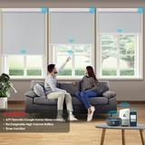 Keego Motorized Shade Remote Control App Control Voice Control Silent Rechargeable Blackout Roller Blinds Auto Window Blinds Grey 43.5 w x 86 h