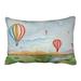 WinHome Watercolor Hot Air Balloons Painting Pillow Cover With Hidden Zipper Decor Cushion Two Side 20x30 inches