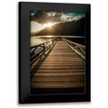 Oldford Tim 17x24 Black Modern Framed Museum Art Print Titled - Crescent Lake Sunset