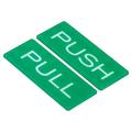 Uxcell Push Pull Door Sign Acrylic Self Adhesive Rectangle Sticker Green 8 Pack