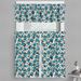 Ambesonne Butterflies Valance & Curtain Striped Spring Insect 55 x30 Sky Blue Black White