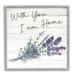 Stupell Industries With You I m Home Inspirational Family Sign Blue Hyacinth Florals 12 x 12 Design by ND Art