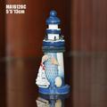 Nautical Wooden Lighthouse Beach Ornament - Decoration Coastal Perfect for Home Garden Office Tree Ornament Kids Gift C