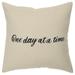 Rizzy Home Sentiment 20 x 20 Down Pillow with Cotton Canvas Cover-Natural