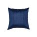 Pack of 2 Pleated Faux Silk Square Decorative Pillow Covers/Shams with Zipper Closure - (20 x20 Navy)