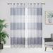 CAROMIO Sheer Curtains Grommet Light Filtering Window Curtain Panel for Living Room 52 W x 84 L Set of 2 Navy Blue