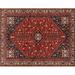 Ahgly Company Indoor Rectangle Traditional Red Persian Area Rugs 8 x 10