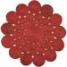 Natural Jute Round Red Color Hand Braided Home Area Rug Living room Area rug Indoor Outdoor Carpet Door Mat-9x9 Square Feet (108x108 Inch)