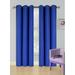 Set of 2 panels K68 royal blue color blackout unlined thermal light blocking drapes for living room window curtain top grommets noise reducing 37 wide X 63 length each panel