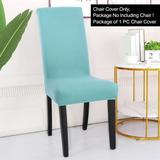 PiccoCasa Solid Dining Chair Seat Cover Spandex Chair Slipcover Sky Blue Medium