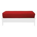 Premium Cotton/Polyester Futon Cover by Prestige Furnishings - Solid Collection - Solid Red - Love Ottoman Size (54 x 21 )