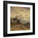 Adolf Heinrich Lier 12x14 Black Modern Framed Museum Art Print Titled - Autumn Landscape in the Evening with a Herd Returning Home (1880)