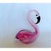 Pink Flamingo Glass Figurine