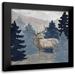 Reed Tara 15x15 Black Modern Framed Museum Art Print Titled - Blue Cliff Mountains scene III-Elk