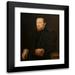 Pieter Pourbus 15x18 Black Modern Framed Museum Art Print Titled - Bearded Red-Headed Man Seated